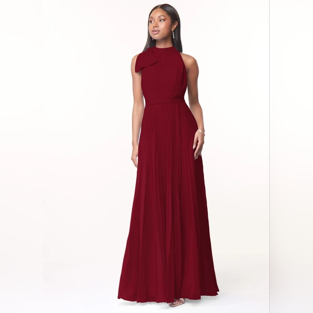 Azazie Cailyn Bridesmaid Dress In Burgundy